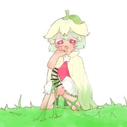 Rule 34 | 1boy, anal, anal fluid, bar censor, blush, brooch, cape, censored, cookie run, flower, flower brooch, hair flower, flower ornament, full body, genderswap, genderswap (ftm), grass, green cape, green hair, green hat, hair between eyes, hair ornament, hand on own face, hand to mouth, hat, heart, heart-shaped pupils, high collar, humanization, jewelry, kneeling, large penis, leaf, lilybell cookie, open mouth, penis, personification, pink eyes, pink shirt, plant, plant on head, puffy skirt, shirt, short hair, simple background, skirt, symbol-shaped pupils, tagme, tentacle sex, tentaclejob, tentacles, tentacles on male, testicles, textless version, trap, vines, white brooch, white skirt