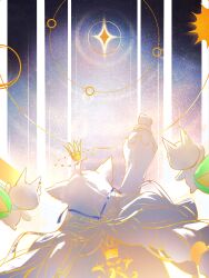 Rule 34 | 1girl, absurdres, animal ears, arm up, clenched hand, crown, fox ears, fox girl, from behind, highres, hololive, hyde (tabakko), long hair, mini crown, shirakami fubuki, solo focus, upper body, virtual youtuber, white hair