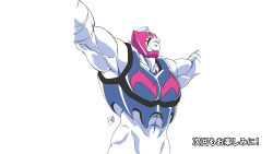 1boy abs arms_up helmet kinnikuman looking_up manly mask muscular nemesis_(kinnikuman) official_art open_mouth pectorals shoulder_pads wrestling wrestling_outfit