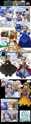 Rule 34 | 1boy, 1girl, absurdres, armor, batman (cosplay), batman (series), beard, blonde hair, blue eyes, blue hair, blush, bra, breasts, brown hair, capcom, comic, cosplay, dc comics, dress, embarrassed, facial hair, genderswap, genderswap (mtf), ghost n goblins, glasses, grin, guinevere (makaimura), helmet, highres, knight, lance, long hair, magic, makaimura, mask, mega man (classic), mega man (series), metroid, nervous, nintendo, panties, polearm, ponytail, princess prin prin, ronin warriors, samus aran (cosplay), sanada ryou, sir arthur (makaimura), smile, sunrise (company), super ghouls n&rsquo; ghosts, the legend of zelda, tiara, transformation, underwear, weapon, wizard, yoroiden samurai troopers