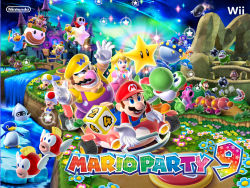 bird birdo blooper_(mario) blue_eyes boo_(mario) bowser bowser_jr. cheep_cheep dice dolphin_(mario) hat koopa_clown_car koopa_troopa luigi magikoopa mario mario_(series) mario_party mario_party_9 multiple_boys nintendo official_art penguin penguin_(mario) piranha_plant princess_daisy princess_peach shy_guy star_(symbol) super_star_(mario) toad_(mario) waluigi wario wiggler yoshi