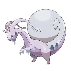 artist_request closed_mouth dripping full_body grey_eyes hisuian_goodra hololive_christmas_outfit nintendo official_art pokemon pokemon_(creature) pokemon_focus pokemon_legends:_arceus shell slime_(substance) smile solo third-party_source transparent_background