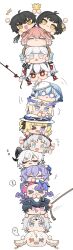 ! &gt;_&lt; abby_(wuthering_waves) black_flower black_hair blake_bloom_(wuthering_waves) blonde_hair blue_eyes blue_flower blue_hair blue_veil brant_(wuthering_waves) calcharo_(wuthering_waves) camellya_(wuthering_waves) cantarella_(wuthering_waves) carlotta_(wuthering_waves) cartethyia_(wuthering_waves) changli_(wuthering_waves) chinese_commentary closed_eyes closed_mouth commentary_request crown crown_of_thorns dual_persona facial_mark female_rover_(wuthering_waves) flower flying_sweatdrops giving_up_the_ghost hair_flower hair_ornament hair_ribbon hair_vines hat highres holding holding_crown jinhsi_(wuthering_waves) male_rover_(wuthering_waves) mark_under_eye multicolored_hair no_humans objectification one_eye_closed phoebe_(wuthering_waves) pink_hair purple_eyes purple_hair red_eyes ribbon roccia_(wuthering_waves) rover_(wuthering_waves) shorekeeper_(wuthering_waves) simple_background sisi_(sisi0404) sleeping smile spoken_exclamation_mark tacet_mark_(wuthering_waves) tricorne two-tone_hair two-tone_veil veil white_background white_eyes white_hair white_hat white_veil wuthering_waves yellow_eyes yellow_ribbon zani_(wuthering_waves) zzz