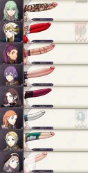 6+futa absurdres annette_fantine_dominic artist_name bernadetta_von_varley blonde_hair blue_eyes blush braid brown_eyes brown_hair female_byleth_(fire_emblem) character_name chart closed_mouth comparison dark-skinned_female dark_skin dorothea_arnault double_bun earrings edelgard_von_hresvelg erection fire_emblem fire_emblem:_three_houses frown futanari green_hair grey_eyes hair_bun hat highres huge_penis ingrid_brandl_galatea jewelry kushishekku large_penis long_hair long_image looking_at_viewer medium_penis mercedes_von_martritz multiple_futa nintendo orange_hair penis penis_chart penis_comparison penis_ornament penis_sheath penis_size_comparison penis_size_difference petra_macneary ponytail purple_eyes purple_hair short_hair smile testicles uncensored veil veins veiny_penis