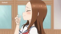 1girl anal anal_object_insertion animated audible_speech blush breasts censored classroom closed_eyes dildo dildo_riding felipe_godoy female_orgasm highres indoors interior karakai_jouzu_no_takagi-san large_dildo legs loli long_hair masturbation moaning mosaic_censoring navel object_insertion orgasm pussy riding sex_toy small_breasts solo sound stomach_bulge takagi-san thighs video x-ray