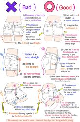 groin guide highres how_to navel original shirt shorts underwear wavy_hair yoshimura_takuya