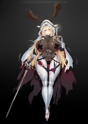 Rule 34 | 1girl, antlers, antlers through headwear, arknights, bad id, barcode, barcode tattoo, bdsm, belly piercing, belt, belt buckle, blonde hair, blue eyes, bodysuit, bondage, bondage outfit, bound, branded, breasts, buckle, candle, cloak, curvy, egg vibrator, harness, high heels, highres, horns, huge breasts, leotard, long hair, piercing, platform footwear, pussy juice, see-through clothes, see-through leotard, sex toy, slave, slave tattoo, strap, sword, tattoo, transparent, vibrator, viviana (arknights), watermark, weapon, yakou (4507770)