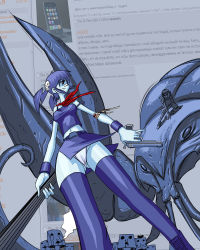 2-ch anonymous_(4chan) creepy-tan guitar gun highres instrument mascot panties ru-chans underwear weapon