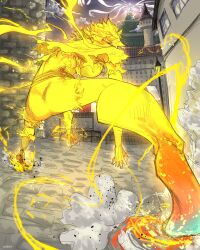1girl absurdres black_clover fire highres limn044 magic mereoleona_vermillion tagme