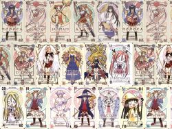 00s 6+girls akamatsu_ken animal_ears asakura_kazumi ayase_yue bell bonnet book braid broom card_(medium) chachazero diarium_ejus dress ensis_exorcizans evangeline_a.k._mcdowell flabellum_euri_&amp;_flabellum_australe flower folding_fan glasses hair_ornament hakase_satomi hand_fan hasegawa_chisame hat heterochromia holding holding_removed_eyewear izumi_ako jupiter_symbol kagurazaka_asuna konoe_konoka long_hair mahou_sensei_negima! mars_symbol mercury_symbol miyazaki_nodoka multiple_girls neptune_symbol nurse orange_hair orbis_sensualium_pictus pactio plaid_clothes plaid_skirt pluto_symbol purple_hair rose sakurazaki_setsuna sasaki_makie saturn_symbol sceptrum_virtuale school_uniform shiina_sakurako sica_shishikushiro skirt sword thighhighs twin_braids twintails unworn_eyewear uranus_symbol venus_symbol very_long_hair wand weapon witch witch_hat yukihiro_ayaka