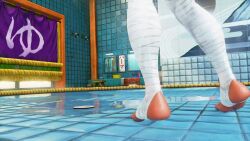 1girl 3d animated anus anus_peek ass ass_focus audible_speech bob_cut capcom dark-skinned_female dark_skin english_audio female_focus menat panties short_hair solo sound split street_fighter street_fighter_v tagme thong underwear video white_panties wide_hips