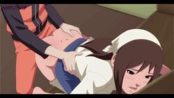 1boy1girl anal aniflow animated animated_gif ass ayame_(naruto) bad_tag bandana clothed_sex doggystyle hands_on_ass hetero naruto naruto_(series) naruto_shippuuden sex sex_from_behind uzumaki_naruto