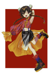 1girl akagi_miria armpits chinese_clothes full_body highres idolmaster idolmaster_cinderella_girls solo toya_0321