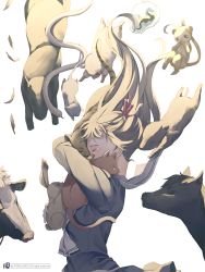 animal animalization brown_hair cat closed_eyes covered_mouth cow crying dog falling feathers fish floating_hair from_side fruits_basket group_hug hair_ribbon honda_tooru horse hug long_hair long_sleeves monicanc monkey mouse_(animal) pig profile rabbit reaching red_ribbon ribbon school_uniform seahorse serafuku sheep simple_background snake sohma_ayame sohma_hatori sohma_hatsuharu sohma_hiro sohma_isuzu sohma_kagura souma_kisa sohma_kyou sohma_momiji sohma_ritsu sohma_shigure sohma_yuki tears tiger upper_body water white_background
