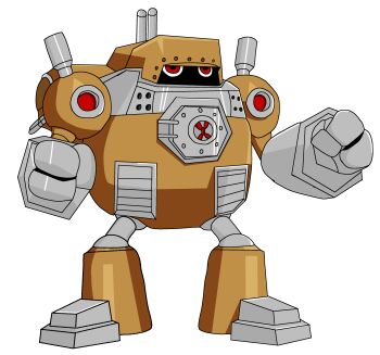 Rule 34 | absurdres, beta digimon, digimon, digimon (creature), digimon world, guardromon, highres, red eyes, robot, simple background, solo, white background