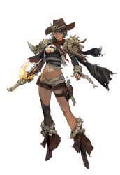 1girl boots cowboy cowboy_hat cowboy_western fire_emblem gun hat highres navel nintendo original smile tagme weapon western
