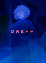 2boys :t aged_down axe_luther blue_theme commentary_request dream_luther dual_persona english_text gakuran glasses hands_on_own_hips luther_von_ivory male_focus multiple_boys randal&#039;s_friends round_eyewear school_uniform shieriru short_hair solo_focus standing