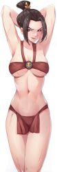1girl absurdres avatar:_the_last_airbender avatar_legends azula breasts highres jammeryx looking_at_viewer sweat tagme