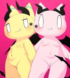 2channel artist_request breasts cat character_request furry nipples pussy shii white_eyes
