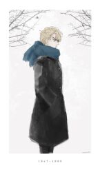 Rule 34 | 1boy, aged down, autumn, bishounen, black jacket, blonde hair, dio brando, jacket, jojo no kimyou na bouken, marimocham, phantom blood, solo, stardust crusaders, winter clothes