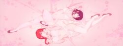 Rule 34 | bra, breasts, chainsaw man, highres, looking at viewer, lying, makima (chainsaw man), navel, nude filter request, on back, panties, reze (chainsaw man), tagme, underwear, white bra, white panties