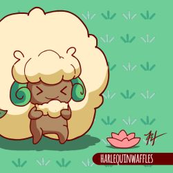 Rule 34 | &gt; &lt;, animated, animated gif, artist name, commentary, creature, english commentary, falling leaves, floating, flower, gen 5 pokemon, grass, harlequinwaffles, leaf, looping animation, nintendo, no humans, pokemon, pokemon (creature), pokemon focus, sheep, smile, solo, whimsicott, wind, wind lift