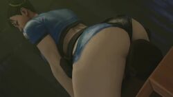 1boy 1girl 3d animated ass capcom chun-li cunnilingus cunnilingus_through_clothes dark-skinned_male dark_skin face_in_ass femdom hetero highres huge_ass kishi3d moaning oral sound street_fighter street_fighter_v tagme video