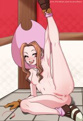 Rule 34 | 1girl, aldharoku, digimon, digimon adventure, female focus, hat, highres, one eye closed, pussy, solo, tachikawa mimi, tongue, tongue out, wink