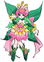 Rule 34 | absurdres, digimon, digimon (creature), fairy, flower, highres, lilimon, lilimon x-antibody, monster girl, nail polish, petals, plant girl
