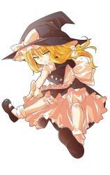1girl alphes_(style) apron black_dress black_hair blonde_hair bow closed_mouth commentary_request dairi dress full_body hat hat_bow kirisame_marisa large_variant_set parody pointing pointing_at_viewer puffy_sleeves sash shirt short_sleeves solo style_parody tachi-e touhou transparent_background variant_set waist_apron witch_hat yellow_eyes