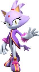 3d absurdres animal_ears animal_nose blaze_the_cat blaze_the_cat_(winter_sports) body_fur cat_ears cat_girl cat_tail closed_mouth coat colored_tips expressionless forehead_jewel full_body fur-trimmed_coat fur-trimmed_sleeves fur_trim gem gloves gold_trim hair_tie hand_up heel_up highres long_sleeves looking_at_viewer mario_&amp;_sonic_(series) mario_&amp;_sonic_at_the_rio_2016_olympic_games multicolored_hair official_art pants purple_coat purple_fur purple_hair purple_shoes red_gemstone red_trim shoes short_hair simple_background sonic_(series) spread_fingers standing tail third-party_source topknot transparent_background two-tone_fur two-tone_hair white_fur white_gloves white_pants yellow_eyes