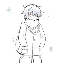1boy date_a_live highres itsuka_shido male_focus monochrome n.(pl) school_uniform short_hair