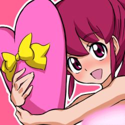 10s 5girls aino_megumi amanogawa_kirara angelise_ikaruga_misurugi animated animated_gif blush bow candy chocolate chocolate_heart cross_ange crossover cure_twinkle epilepsy_warning food gift go!_princess_precure hajime_(caramel_toone) happinesscharge_precure! heart holding holding_gift looking_at_viewer lowres mahou_shoujo_madoka_magica mahou_shoujo_madoka_magica_(anime) multiple_girls precure psycho-pass roulette_animation sakura_kyoko shimotsuki_mika simple_background spread_legs star_(symbol) valentine yandere