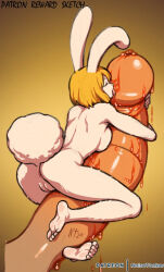 1girl ass carrot_(one_piece) noise_tanker nude one_piece pussy