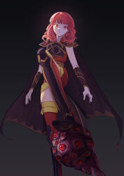 Rule 34 | 1girl, absurdres, armband, armor, black armband, black armor, boots, breastplate, cape, celica (fire emblem), celica (warrior princess) (fire emblem), celica (warrior princess) (resplendent) (fire emblem), cones (c0 nes), extra eyes, fire emblem, fire emblem echoes: shadows of valentia, fire emblem gaiden, fire emblem heroes, highres, long hair, monster, nintendo, official alternate costume, orange eyes, orange hair, princess, red eyes, red hair, red shirt, red shorts, red thighhighs, shirt, shorts, shoulder armor, solo, stepping, thigh boots, thighhighs, warrior
