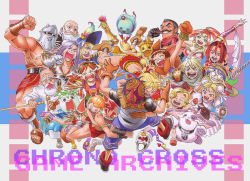 6+boys 6+girls ballpoint_pen_(medium) bancliff blonde_hair blue_hair braid breasts chrono_(series) chrono_cross everyone fargo_(chrono_cross) funtarunta glasses glenn gloves high_ponytail hoshi_no_ko janice jewelry karsh kid_(chrono_cross) korcha leah leena_(chrono_cross) long_hair marcy_(chrono_cross) marker_(medium) midriff miki_(chrono_cross) multi-tied_hair multiple_boys multiple_girls nikki_(chrono_cross) pen_(medium) ponytail poshul radius_(chrono_cross) serge_(chrono_cross) short_hair traditional_media turnip turnip_(chrono_cross) zoah
