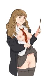 absurdres hermione_granger highres hogwarts_school_uniform magic non-web_source school_uniform witch
