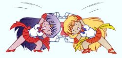 2girls aino_minako bishoujo_senshi_sailor_moon breasts dragonball_z fusion fusion_dance hino_rei multiple_girls parody sailor_mars sailor_venus super_sailor_mars super_sailor_venus toei_animation