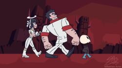 2boys 6+girls 60+fps adjusting_eyewear alcohol angel animated arm_hair arm_up armband armored_boots artist_name audible_music azazel_(helltaker) bags_under_eyes beelzebub_(helltaker) belt black_bra black_choker black_eyeshadow black_footwear black_gloves black_hair black_horns black_jacket black_necktie black_pants black_pantyhose black_sclera black_skin black_vest blue_pants blunt_bangs blush book boots bottle bow bowtie bra breasts bright_pupils brown_sweater castle cave cerberus_(helltaker) champagne_flute character_name choker cigarette clenched_hands closed_mouth collared_shirt colored_eyelashes colored_sclera colored_skin copyright_name crepe cup cupboard demon_girl demon_tail dr._livesey_walk_(meme) drink drinking_glass earrings english_text eyeshadow fang fire flat_chest food freckles from_side glasses gloves grey_eyes grin hair_ornament hair_ribbon hairband half-closed_eyes halo hand_in_pocket hand_on_own_chest hand_on_own_hip hand_up hands_in_pockets hands_up happy head_tilt heart heart_hair_ornament helltaker helltaker_(character) high_heels highres holding holding_bottle holding_cigarette holding_drink holding_drinking_glass holding_food holding_notepad holding_pen horns indoors jacket jacket_on_shoulders jewelry judgement_(helltaker) justice_(helltaker) knee_boots leaning_forward logo long_hair long_sleeves looking_at_another looking_at_viewer looking_over_eyewear low-tied_long_hair lucifer_(helltaker) makeup malina_(helltaker) mechanical_arms meme miniskirt modeus_(helltaker) multiple_boys multiple_earrings multiple_girls necktie notepad open_clothes open_jacket own_hands_together pandemonica_(helltaker) pants pantyhose pen pencil_skirt pentagram pince-nez pointing pointing_at_self ponytail poster_(object) profile purple_background red_background red_bow red_bowtie red_eyes red_footwear red_gloves red_pants red_pantyhose red_ribbon red_shirt red_sweater ribbon round_eyewear sebastian_ariza shelf shirt shirt_tucked_in shoes short_hair short_sleeves sidelocks sideways_mouth signature skeleton_(helltaker) skirt skull sleeves_past_wrists sleeves_rolled_up small_breasts smile smoke sound sparkle spiked_hairband spikes sunglasses sweater sword tail tail_raised talking teeth thigh_strap thighs tie_clip traditional_bowtie treasure_island triplets turtleneck turtleneck_sweater underwear v-shaped_eyebrows vanripper_(character) vanripper_(style) vest video walking wavy_mouth weapon white_eyes white_footwear white_gloves white_hair white_hairband white_horns white_jacket white_pants white_pupils white_ribbon white_shirt wide-eyed writing zdrada_(helltaker)