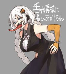 1girl ayasugi_tsubaki kizuna_akari long_tongue tagme tongue tongue_out voiceroid