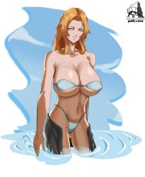 1girl bleach breasts huge_breasts long_hair matsumoto_rangiku puffy_crow