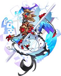 Rule 34 | blue wings, dragon, dragon village (series), dragon village collection, feathered wings, fiery hair, game cg, gem, inverso (dragon village), inverso (tuned) (dragon village), looking at viewer, no humans, official art, red gemstone, third-party source, transparent background, wings, wyvern, yellow eyes