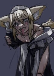 Rule 34 | 1girl, @ @, artist request, blush, highres, long tongue, tagme, tongue