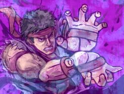 Rule 34 | 1boy, capcom, clenched teeth, hadouken, headband, looking away, male focus, muscular, ryu (street fighter), serious, solo, street fighter, street fighter i, teeth, tsukumo (soar99)