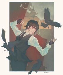 1boy absurdres black_hair gensou_getsumen_rt hellsing highres solo walter_c._dornez