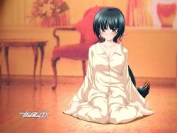 00s barefoot black_hair gundam gundam_00 highres pajamas solo wang_liu_mei