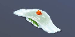 Rule 34 | eel, fish (food), food, food focus, hisachan55cute, ikura (food), nigirizushi, no humans, original, pixel art, scenery, simple background, still life, sushi, wakame (seaweed)