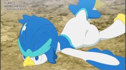10s 2girls 2others animated bird blue_hair breasts brown_eyes bush choker creatures_(company) crop_top cropped_torso denim dot_(pokemon) falling forest full_body game_freak grass green_hair hair_over_eyes hand_up hisuian_growlithe hypnosis midriff mind_control multicolored_hair multiple_girls multiple_others nature nintendo outdoors perrin_(pokemon) pokemon pokemon_(anime) pokemon_horizons quaxwell ribbed_sweater ryona short_hair simple_background smile spanking surprised sweater tagme teeth video walking wide_hips