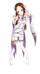 Rule 34 | 1girl, blush, brown eyes, brown hair, cosplay, emilia (re:zero) (cosplay), highres, karakai jouzu no takagi-san, lsp (kskm4478), re:zero kara hajimeru isekai seikatsu, solo, takagi-san, takahashi rie, voice actor connection