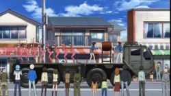 10s 6+girls @_@ akiyama_yukari anglerfish anglerfish_costume animated animated_gif anime_screenshot black_hair bodysuit bouncing_breasts breasts brown_eyes brown_hair costume dancing drum fish flatbed_truck girls_und_panzer hat hemtt instrument isuzu_hana kadotani_anzu kawashima_momo koyama_yuzu lowres monocle motor_vehicle multiple_girls nishizumi_miho non-web_source o_o orange_hair oryou_(girls_und_panzer) pantyhose ponytail reizei_mako saemonza_(girls_und_panzer) skin_tight taiko_drum takebe_saori thighhighs truck twintails